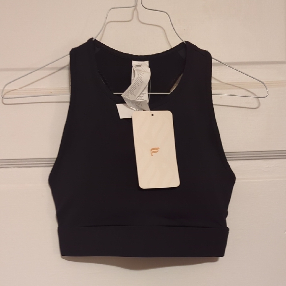 Fabletics Black Trinity Sports Bra NWT size XXS